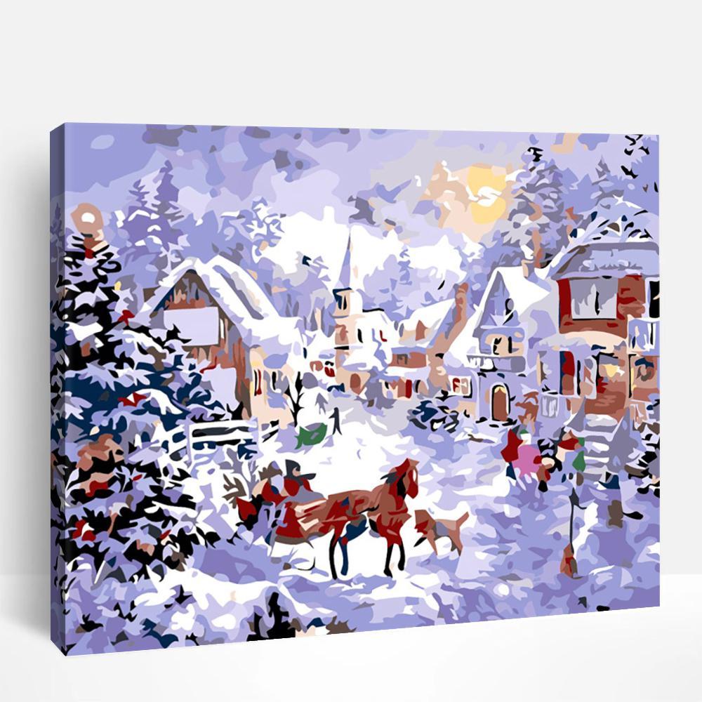 Christmas in the Town | Paint By Numbers