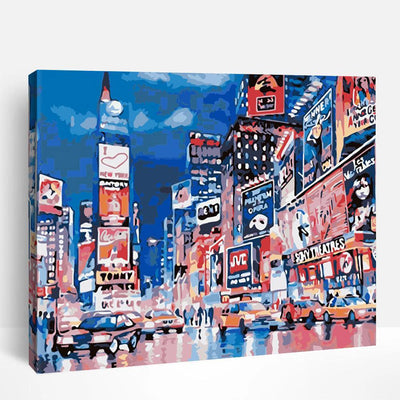 Times Square New York Landscape | Paint By Numbers