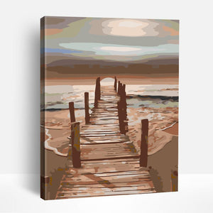 Wooden Bridge Seascape | Paint By Numbers