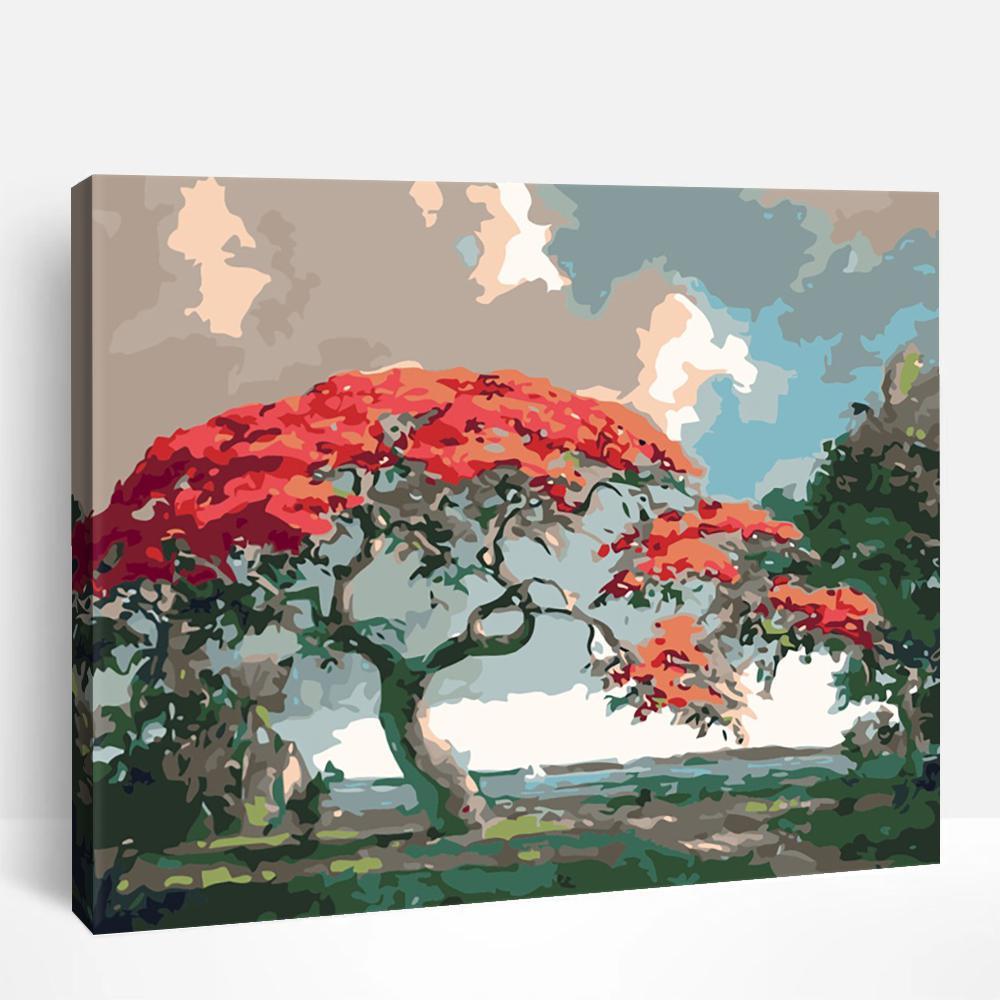 Red Tree - Paint By Numbers Kits – Diamondpaintingpro