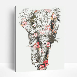 Abstract Floral Elephant | Paint By Numbers