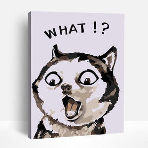 Surprised Husky | Paint By Numbers