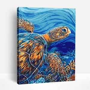 Shells and Waves Turtle | Paint By Numbers