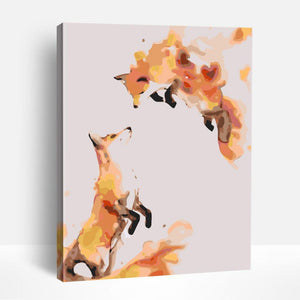 Two Foxes | Paint By Numbers