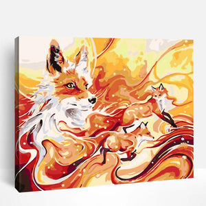 Swirl with Fox | Paint By Numbers