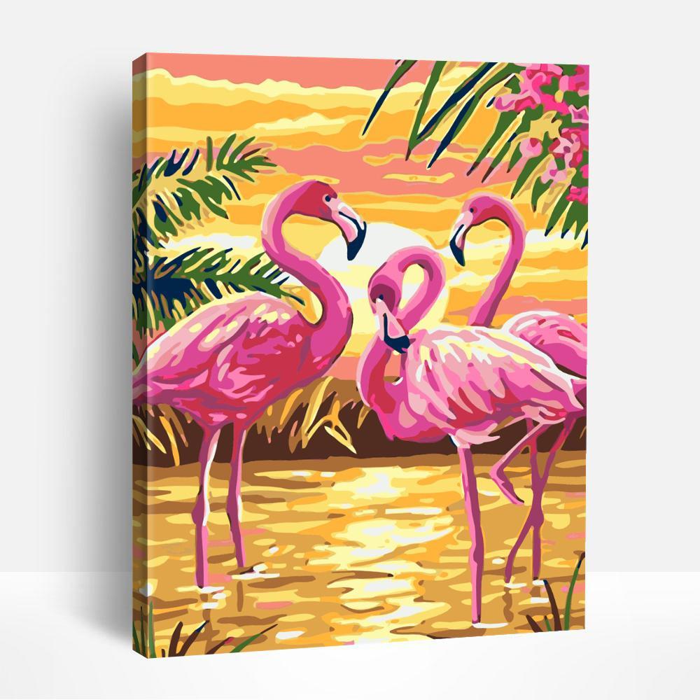 Greater flamingo in Swamp | Paint By Numbers