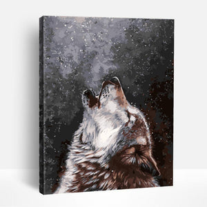 Wolf Howling | Paint By Numbers