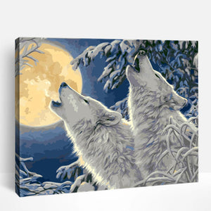 Wolves in the Moonlight | Paint By Numbers