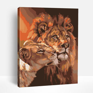 Lion Couple | Paint By Numbers