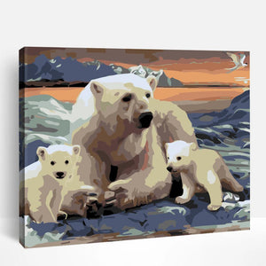 Polar Bear Family | Paint By Numbers