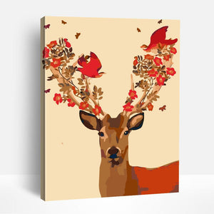 Floral Antlers | Paint By Numbers