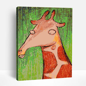 Whimsical Giraffe Close-up | Paint By Numbers