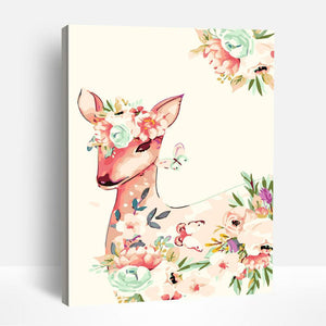 Watercolor Baby Deer | Paint By Numbers