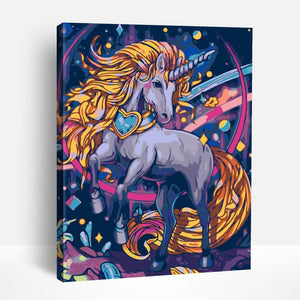 Unicorn and Hearts | Paint By Numbers