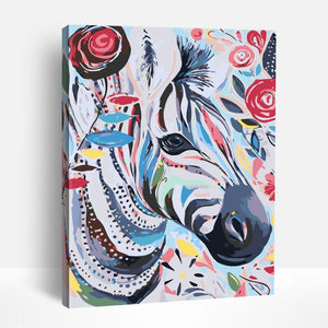 Colorful Abstract Zebra | Paint By Numbers