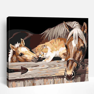 Horse and Kitten | Paint By Numbers