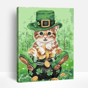 St Patrick's Day Kitten | Paint By Numbers