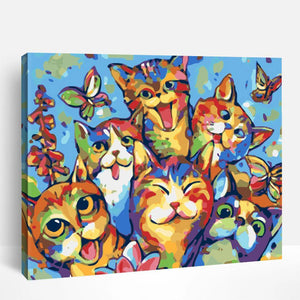 Colorful Cat Vividness | Paint By Numbers