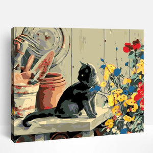 Cat Floral Garden | Paint By Numbers