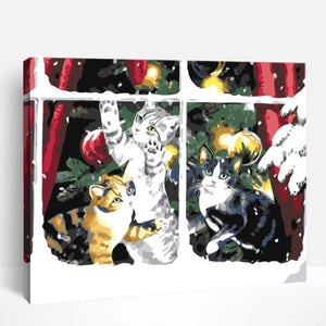 Christmas Time Kitties | Paint By Numbers