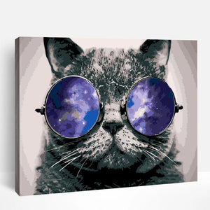 Cat with Goggles | Paint By Numbers