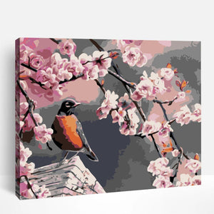 Kingfisher and Blossoms | Paint By Numbers