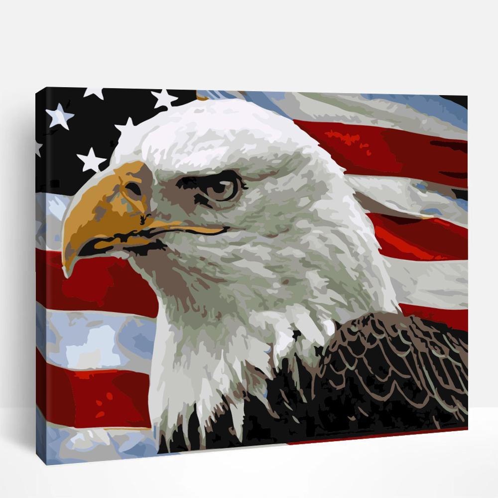Flag American Eagle | Paint By Numbers