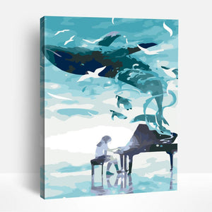 Whale and Pianist | Paint By Numbers