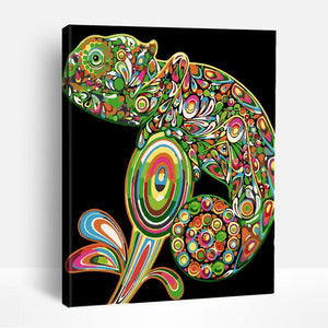 Psychedelic Chameleon | Paint By Numbers