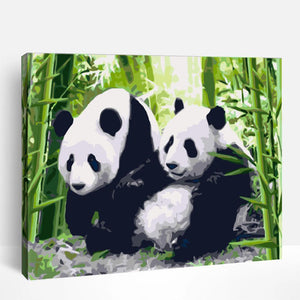 Panda Among Bamboo | Paint By Numbers