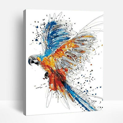 Hummingbird Splatter Art | Paint By Numbers