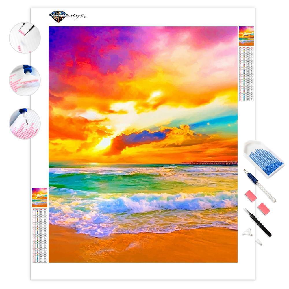 Beautiful Beach Sunset | Diamond Painting