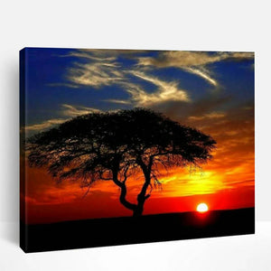 African Landscape Sunset | Paint By Numbers