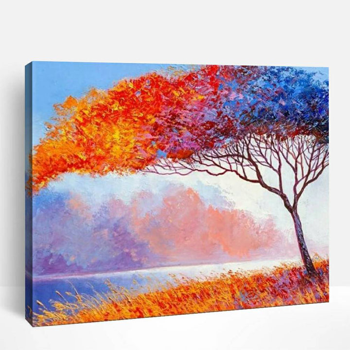 Colorful Autumn Tree | Paint By Numbers