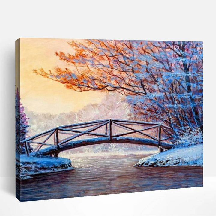 Snow Covered Bridge | Paint By Numbers