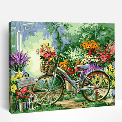 Flower and Bicycle | Paint By Numbers