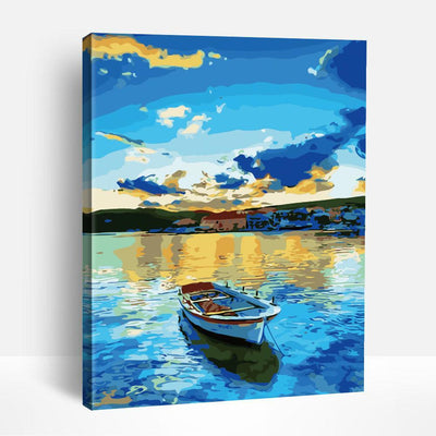 Lakeside Boat Serenity | Paint By Numbers