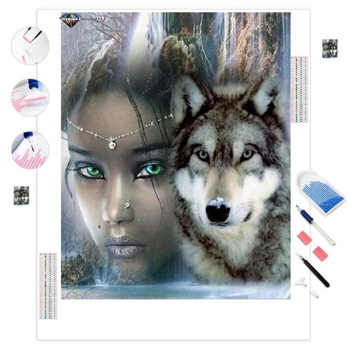 Beauty and the Wolf | Diamond Painting