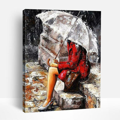 Girl with Umbrella | Paint By Numbers